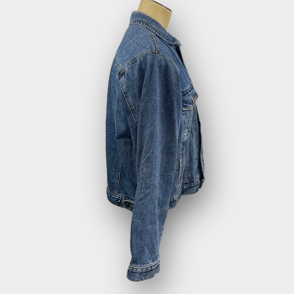 Nevada Men's Denim Flannel-Lined Jacket Blue Large‎ 44 – Workwear Casual Layer - Picture 3 of 11